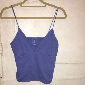 Blue crop top